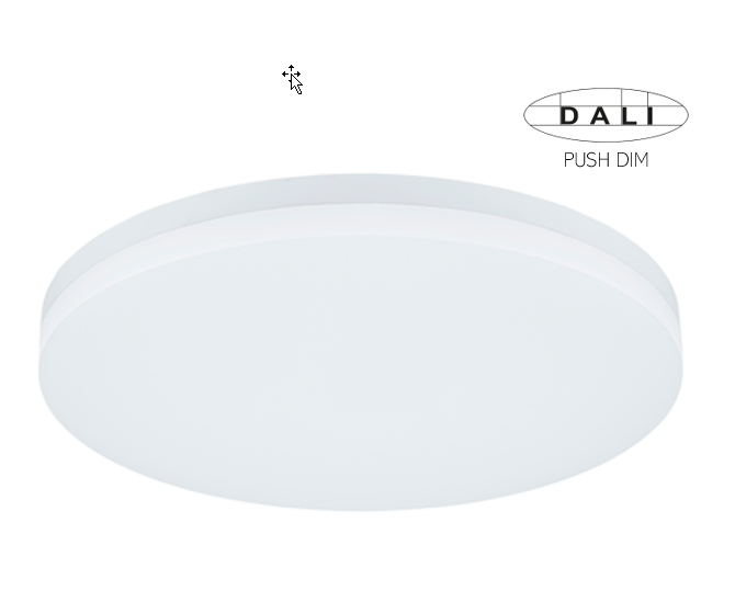 DALI / Push Slice Circle N IV 29/38W, 3000/4000K, CRI80, 230V, 400x63mm, 2800/3700lm, IP20